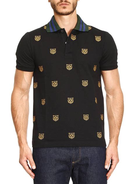 tiger gucci shirt|gucci tiger embroidered polo shirt.